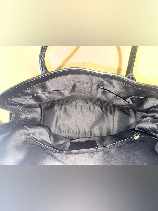 Coach Hamptons Black Embossed Python Print Patent Leather Satchel Bag - Picture 3 of 7